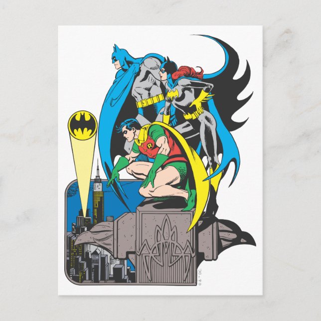 Carte Postale Batman/Batgirl/Robin (Devant)