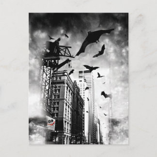 Carte Postale Batman | Bats Flying Through Gotham