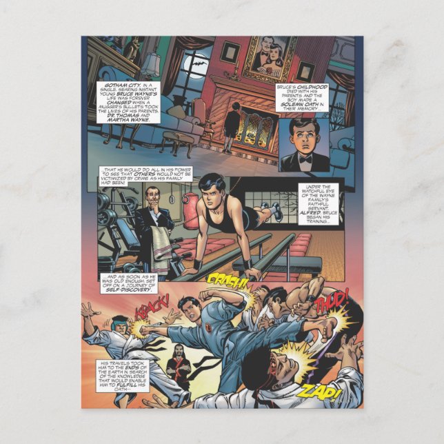 Carte Postale Batman - Bruce Wayne Origines 1 (Devant)
