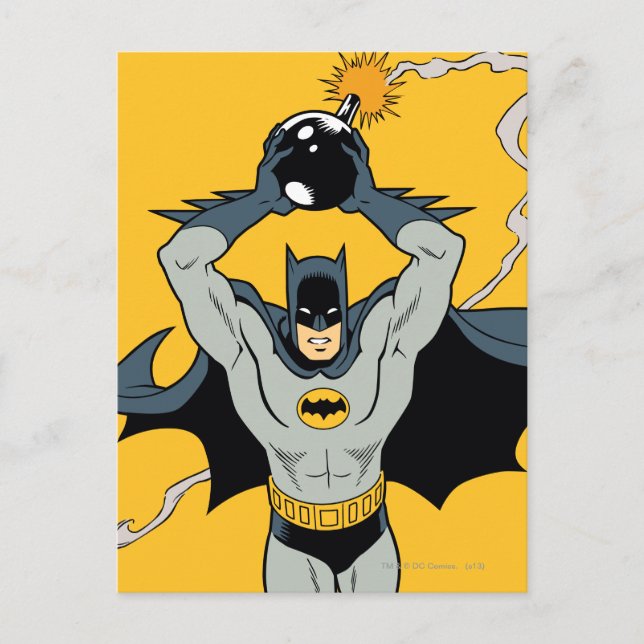 Carte Postale Batman Coureur Avec Bombe (Devant)