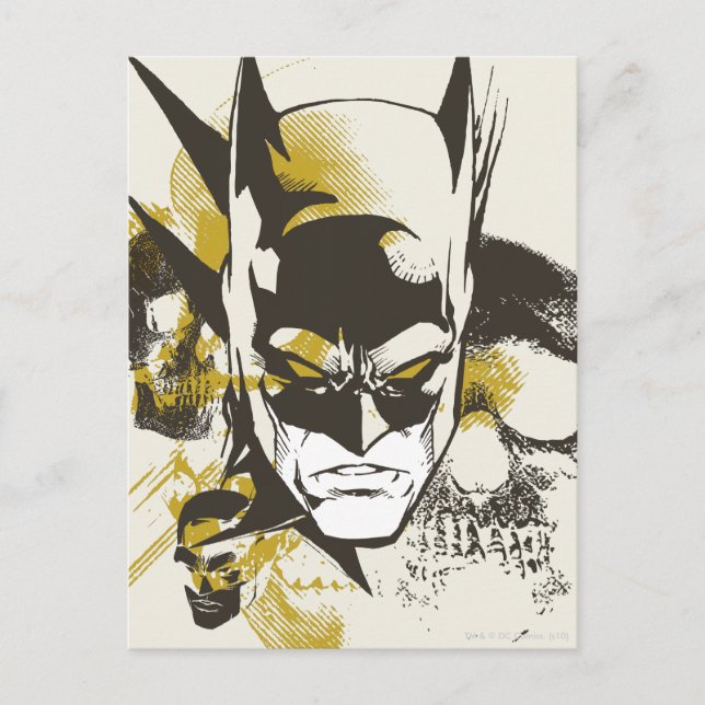 Carte Postale Batman Cowl and Skulls (Devant)