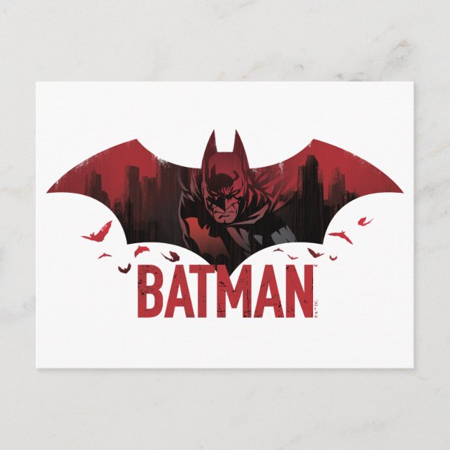 Carte Postale Batman Crimson Gotham Icône (Devant)