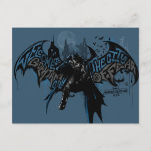 Carte Postale Batman Gotham City Paint Drip Graphic