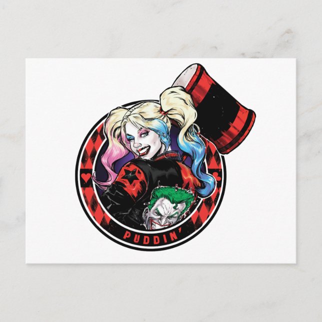 Carte Postale Batman | Harley Quinn Winking With Mallet (Devant)