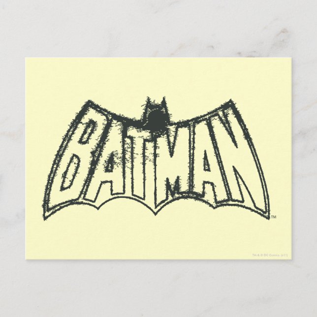 Carte Postale Batman | Logo de symbole Vintage (Devant)