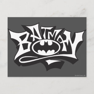 Carte Postale Batman   Logo du nom du graffiti