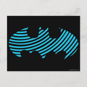 Carte Postale Batman Symbol   Blue Striped Logo