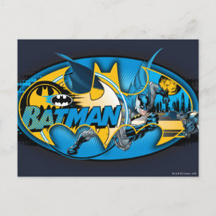 Carte Postale Batman Symbol Classic Collage Logo