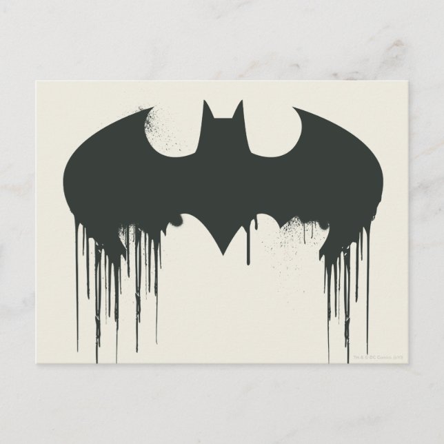 Carte Postale Batman Symbol | Spraypaint Logo (Devant)