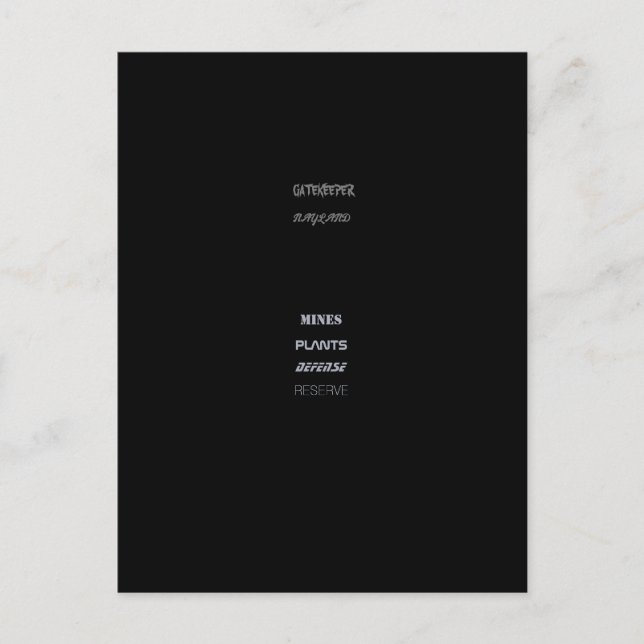 Carte postale BATMAN VAR DRAFT (Devant)