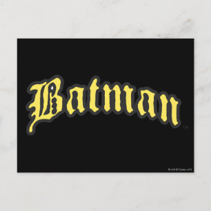 Carte Postale Batman   Yellow Black Outline logo