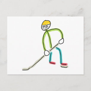 Carte Postale Bâton de hockey sur glace