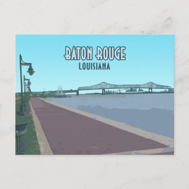 Carte Postale Baton Rouge Mississippi River Louisiane (Devant)