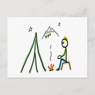 Carte Postale Bâtonnet de camping