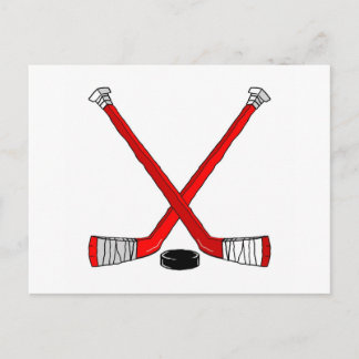Carte Postale Bâtons de hockey
