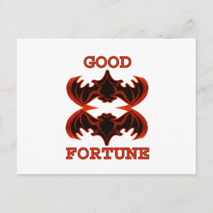 Carte Postale Bats Bonne Fortune 1 Le MUSÉE Zazzle Cadeaux