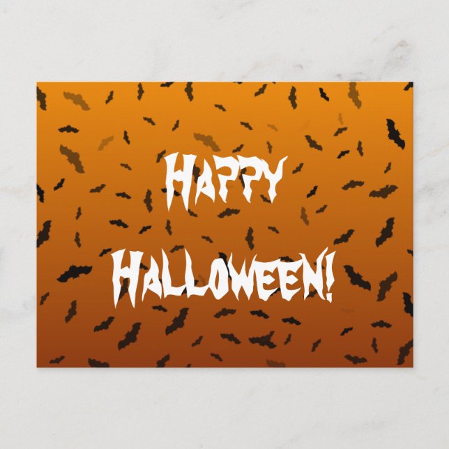 Carte Postale Bats d'Halloween (Devant)