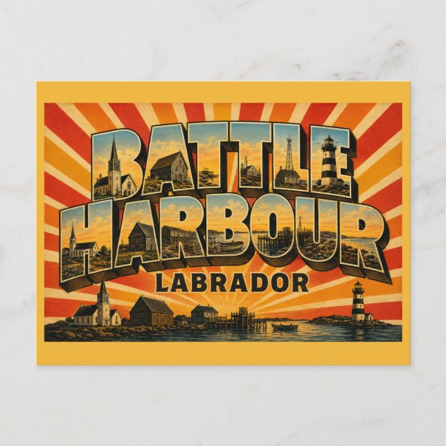 Carte Postale Battle Harbour Labrador, district historique (Devant)