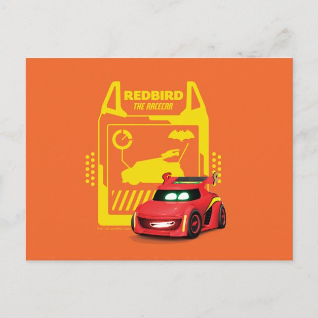 Carte Postale Batwheel™ Redbird - Le Racecar (Devant)