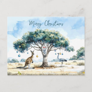 Carte Postale Baubles de Noël de Kangourou Koala et Émeu Gumtree
