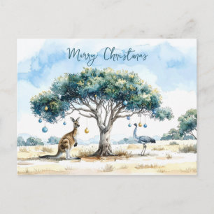 Carte Postale Baubles de Noël Kangourou et Ému Gumtree