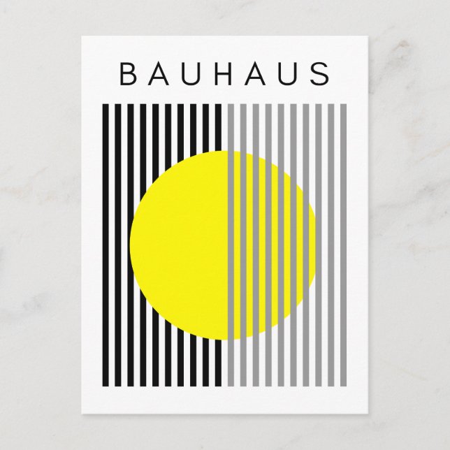 Carte Postale Bauhaus Art moderne Yellow Circuits (Devant)