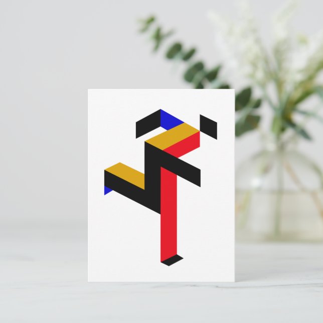 Carte Postale Bauhaus Poster de l'Homme Coureur (Debout devant)