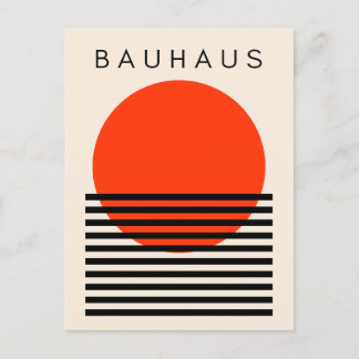Carte Postale Bauhaus Soleil rouge orange