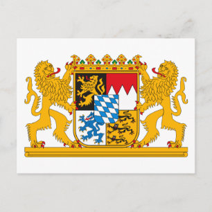 Carte postale Bayern Coat d'armoiries