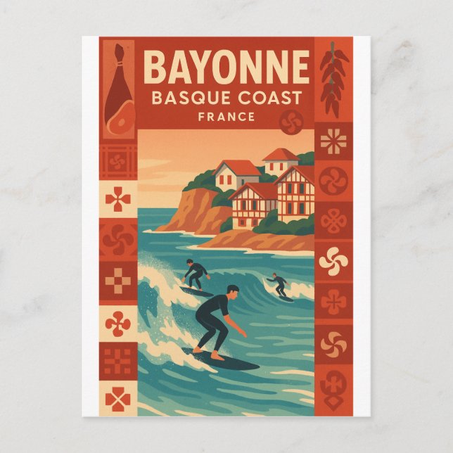 Carte Postale Bayonne — Côte basque française (Devant)