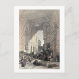 Carte Postale Bazaar of the Silk Merchants, Cairo, from "Egypt