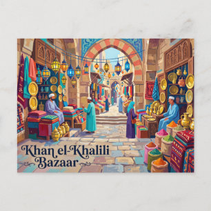 Carte Postale Bazar Khan el-Khalili Égypte