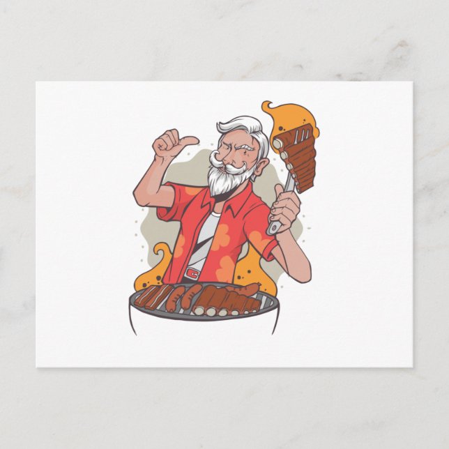 Carte Postale BBQ cool (Devant)