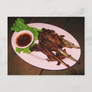 Carte Postale BBQ Duck Beaks ... Restauration asiatique thaïe