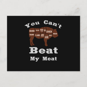 Carte Postale BBQ Grill Viande Grill Steak Ox Rump Steak