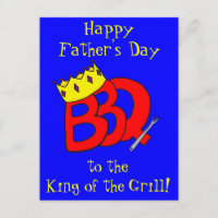 Carte postale BBQ King Father's Day
