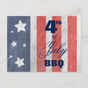 Carte postale BBQ ou vente du 4 juillet Stars & St