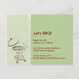 Carte postale BBQ Party