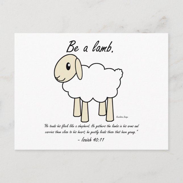 Carte postale "Be a Lamb" (Devant)
