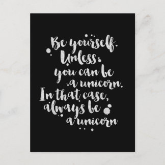 Carte Postale Be a Unicorn - Inspirational Card