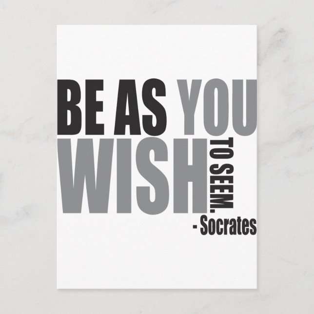 Carte Postale Be as you wish to seem (Devant)