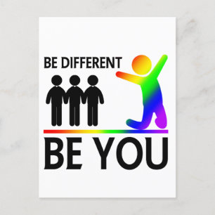 Carte Postale Be different - LGBTQ Pride