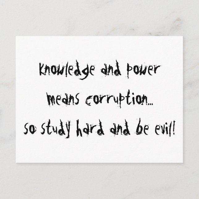 Carte Postale Be Evil (Devant)