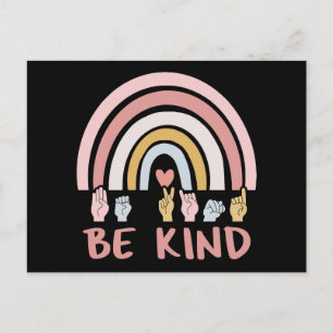 Carte Postale Be Kind ASL III - Langue des Signes Américaine
