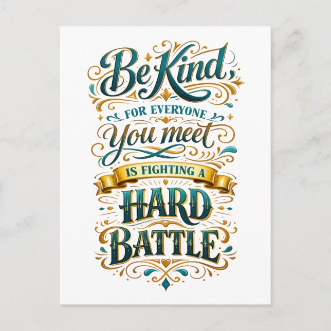 Carte Postale "Be Kind" Postcard (Devant)