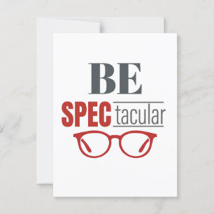 Carte Postale Be SpecTacular Funny Optométriste Vision Opticienn