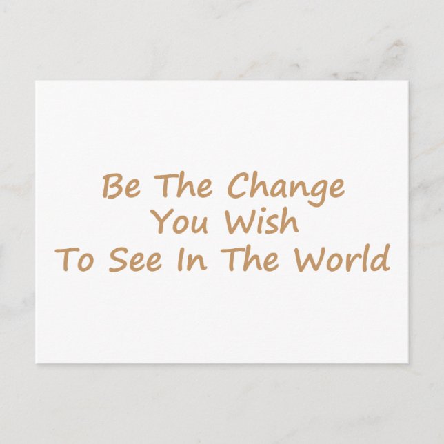 Carte Postale Be the Change jaune (Devant)
