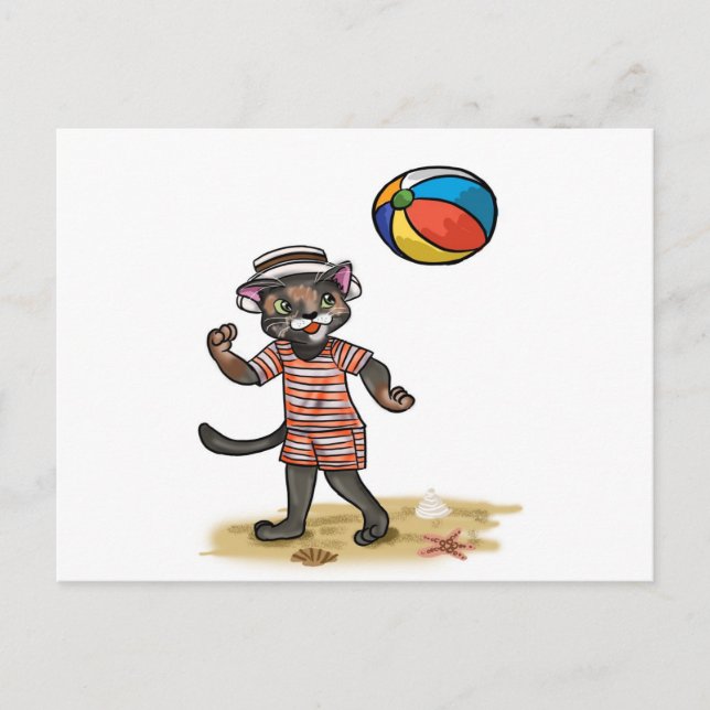 Carte Postale beach ball Kitty (Devant)