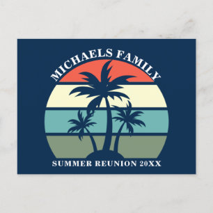 Carte Postale Beach Family Reunion Sunset Island Custom Party