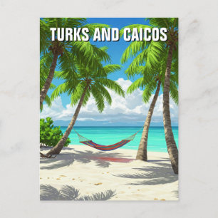 Carte Postale Beach Hammock Turks and Caicos Travel